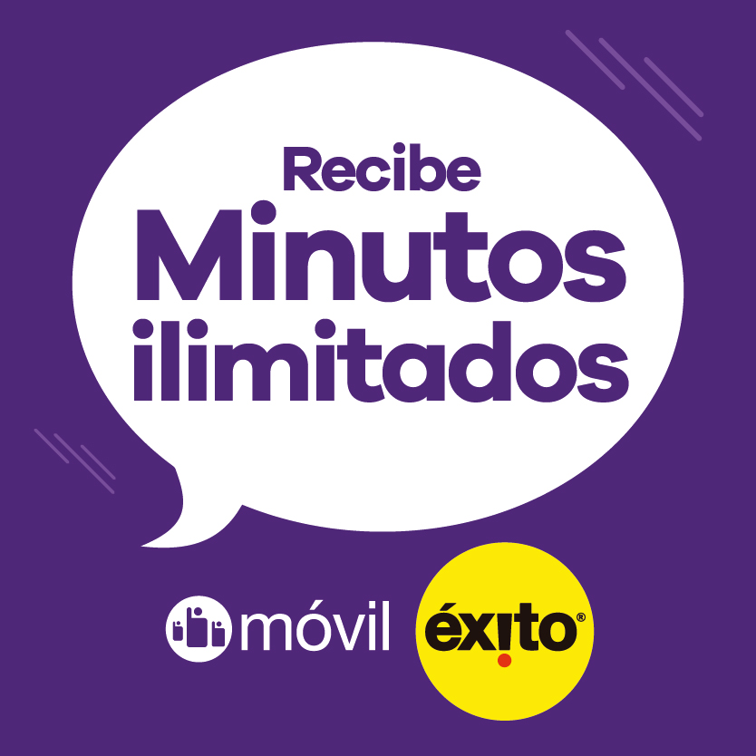 Recibe MINUTOS ILIMITADOS por la compra de tu paquete M de $8.300