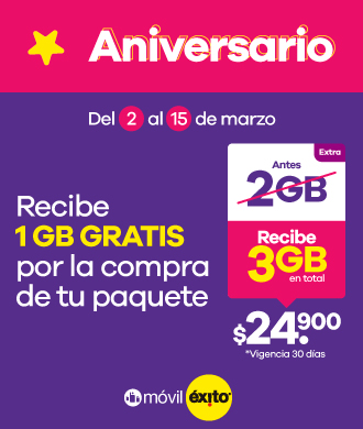 1GB Paquete $24.900