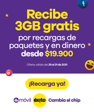 Recibe 3GB GRATIS