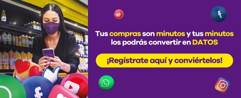 Tus compras son minutos y tus minutos los podrás convertir a datos