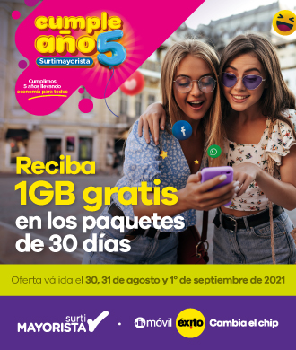 1GB gratis Agosto 30 a Septiembre 1
