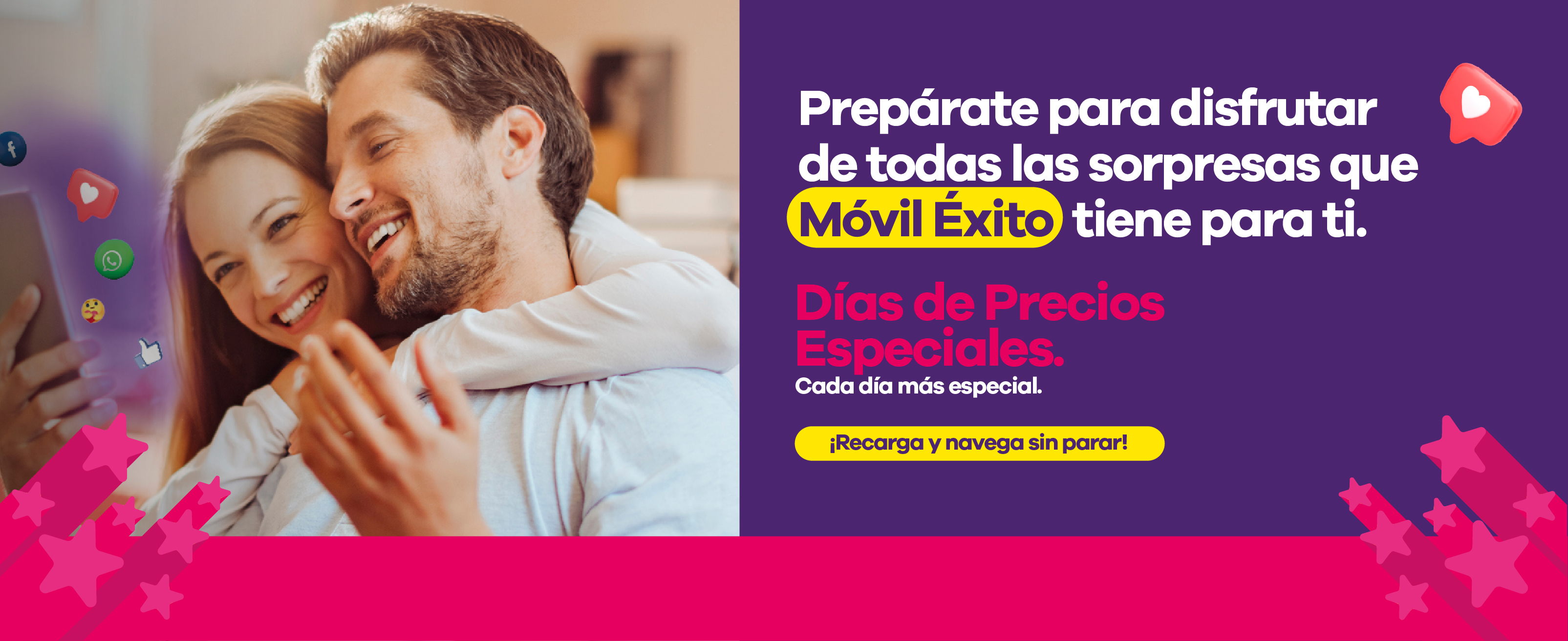 Preparate para disfrutar de todas las sorpresas que movil exito tiene para ti