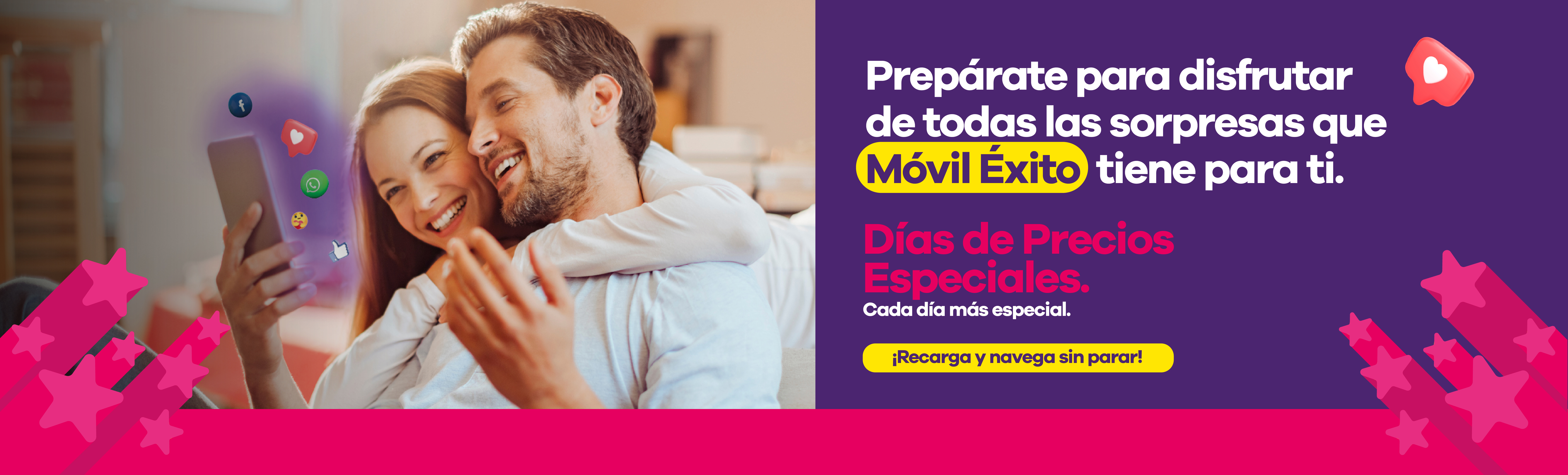 Preparate para disfrutar de todas las sorpresas que movil exito tiene para ti