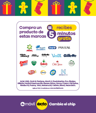 compra un producto de estas marcas y recibe 5 minutos gratis