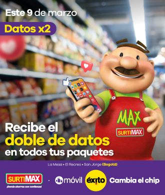Este 9 de marzo datos x2 Recibe el doble de datos en todos tus paquetes 
