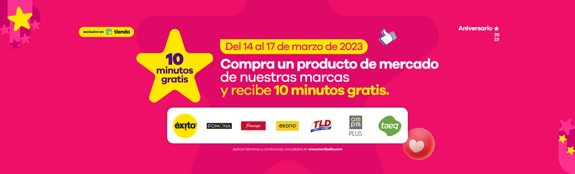 Banner 10 minutos gratis 14 al 17 de marzo desktop