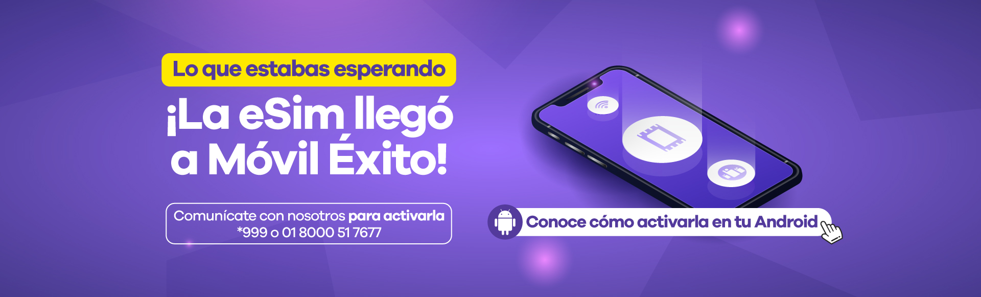 Banner eSim Android Desktop