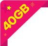 40GB Fucsia Prepagadas