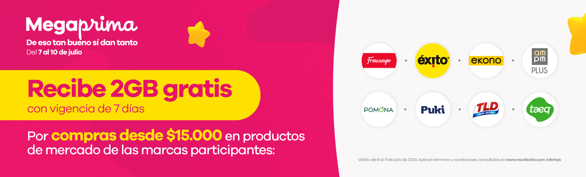 Megaprima recibe 2GB X 7 DÍAS 