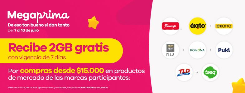 Megaprima recibe 2GB X 7 DÍAS 