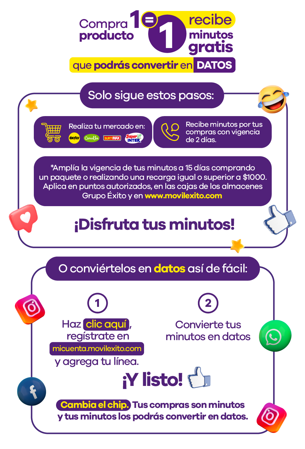 Lineas moviles Movil Exito