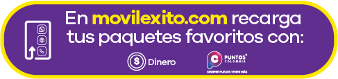 En movilexito.com recarga tus paquetes favoritos con: