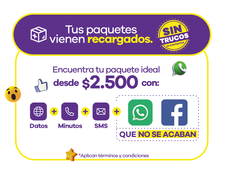 tus paquetes vienen recargados