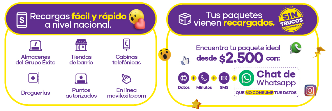Recargas fácil y rápido a nivel nacional.